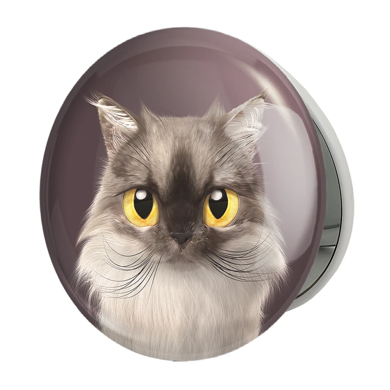 آینه جیبی خندالو طرح گربه مدل تاشو کد 28217 