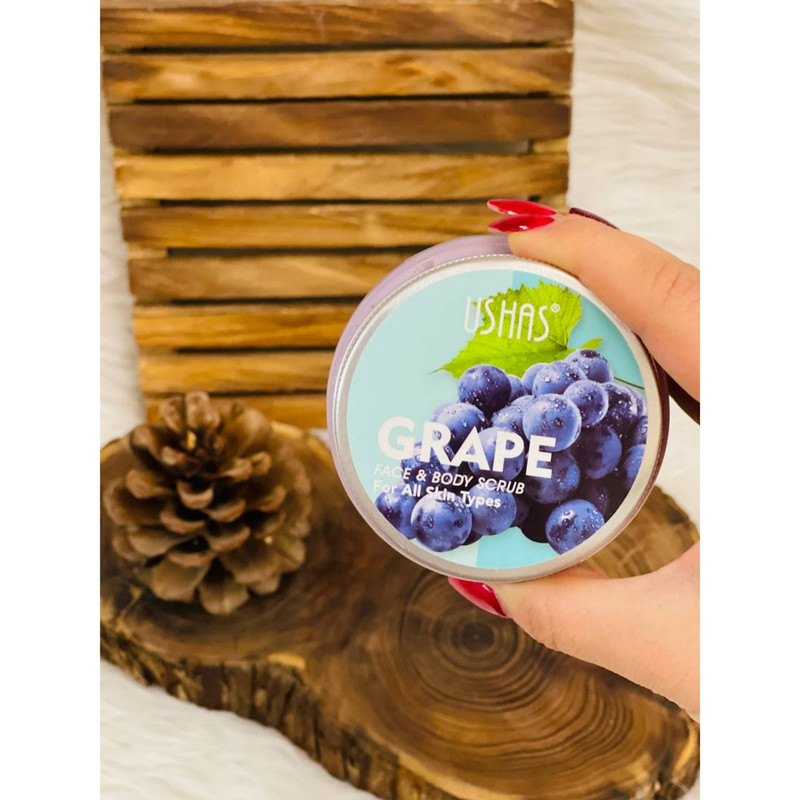 اسکراب لایه بردار پوست یوشاس مدل grape حجم 300 میلی لیتر