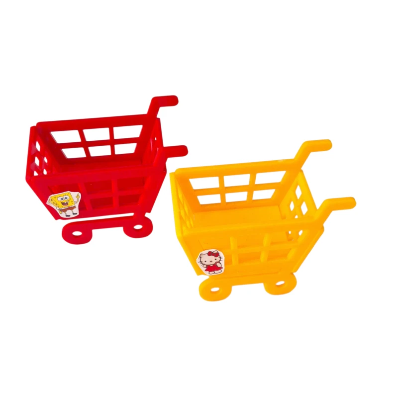 اسباب بازی مدل چرخ دستی فروشگاهی طرح مینیاتوری مجموعه دو عددی