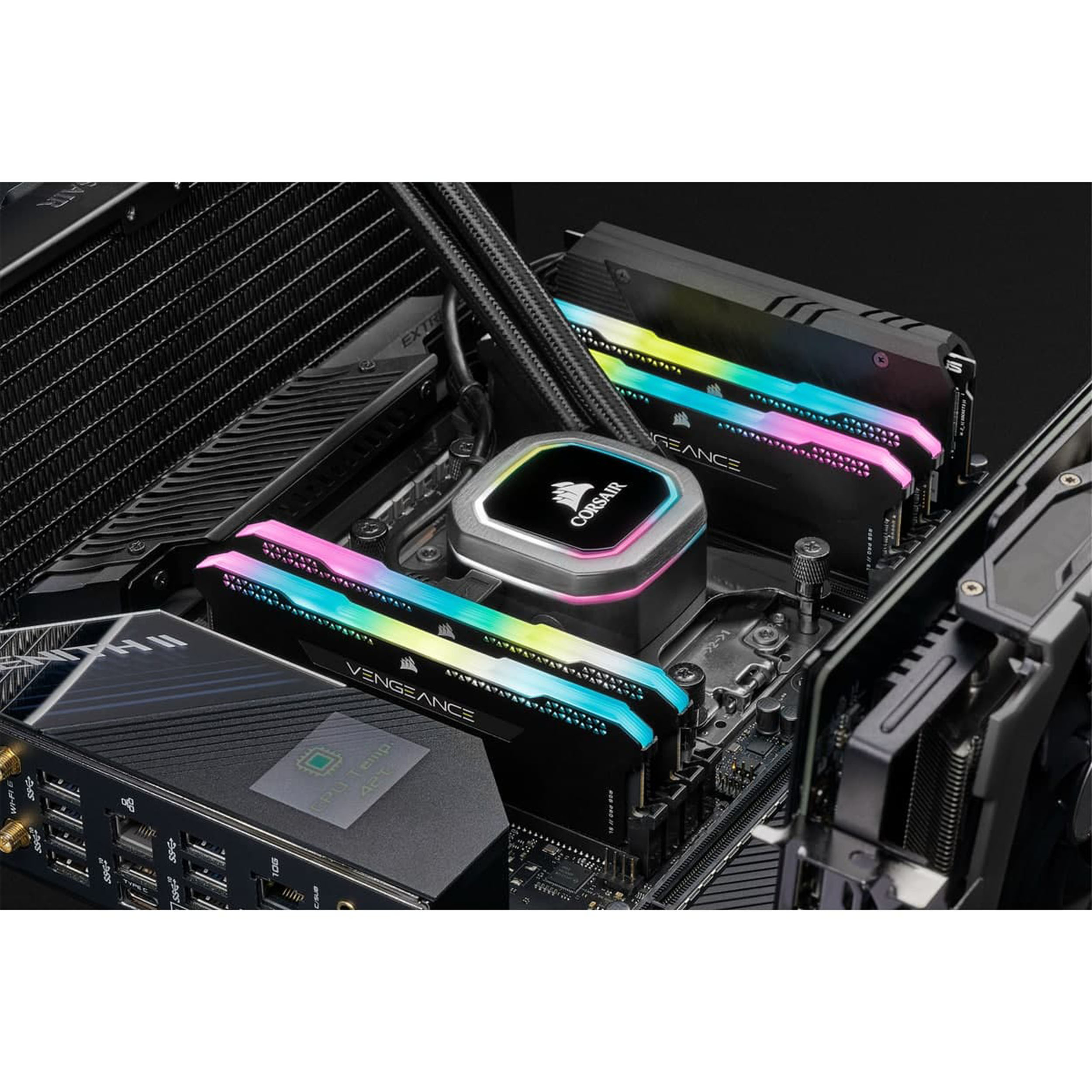 رم دسکتاپ DDR4 دوکاناله 3200 مگاهرتز CL16 کورسیر مدل VENGEANCE RGB PRO SL ظرفیت 64 گیگابایت