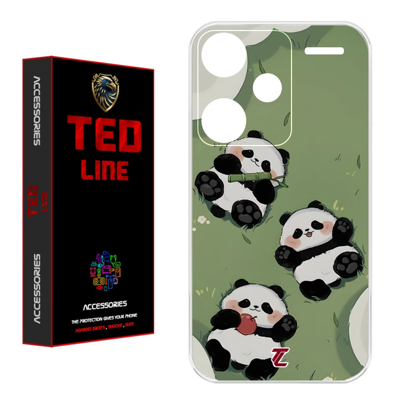 کاور تد لاین طرح پاندا کد 1102 مناسب برای گوشی موبایل شیائومی Redmi Note 13 Pro Plus