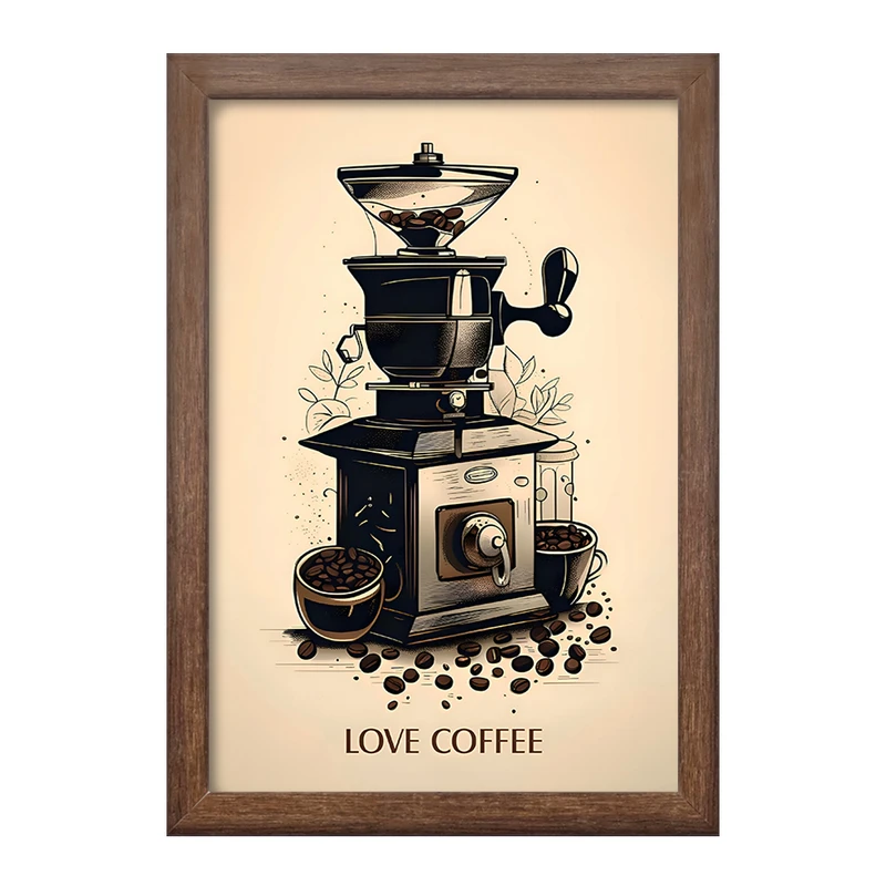 تابلو خندالو طرح Love Coffee کد F10392