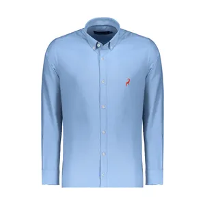 پیراهن آستین بلند مردانه آیبکس مدل 1029 رنگ آبی