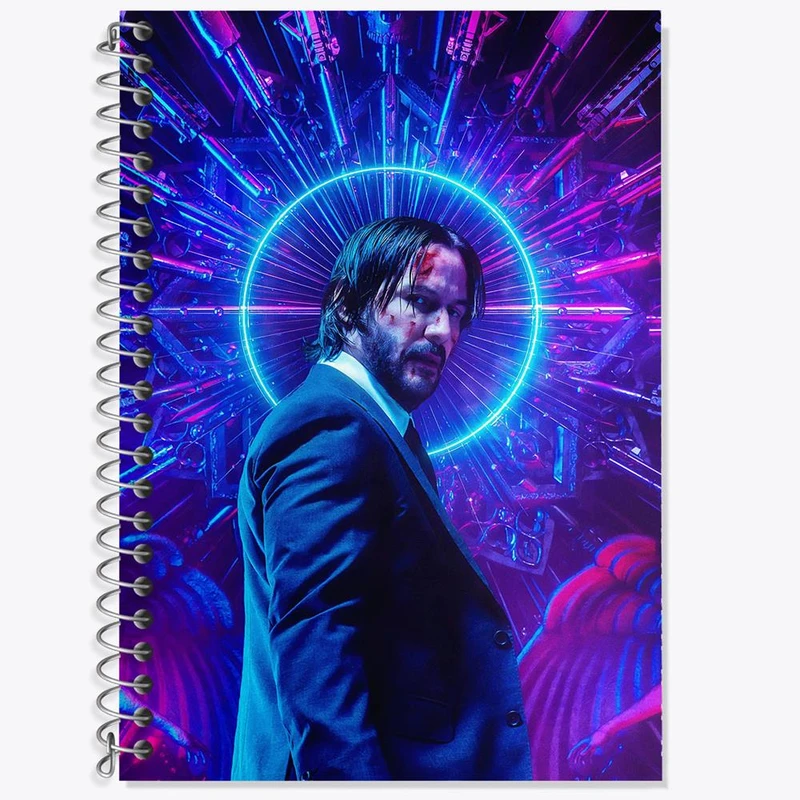 دفتر زبان 50 برگ خندالو مدل دو خط طرح جان ویک John Wick کد 28563