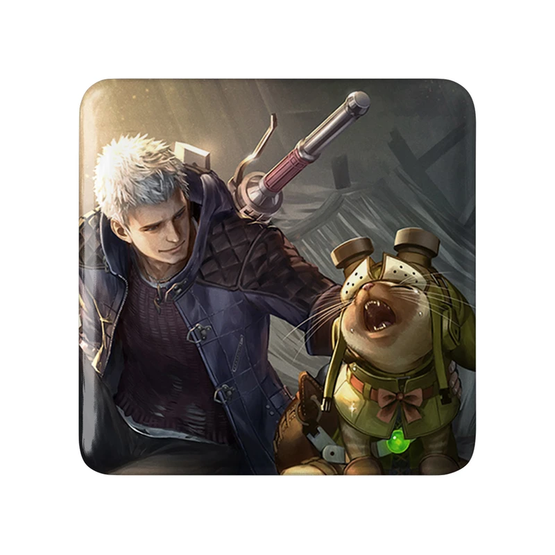 مگنت خندالو طرح بازی شکارچی هیولا (Monster Hunter) مدل مربعی کد 33255