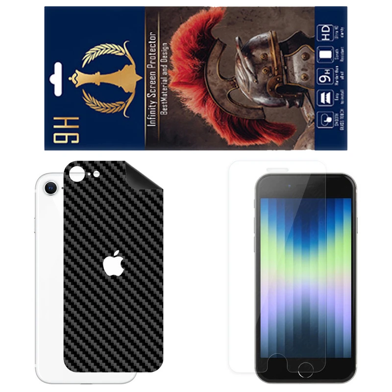 برچسب پوششی اینفینیتی مدل FC مناسب برای گوشی موبایل اپل iPhone SE 2022 به همراه محافظ صفحه نمایش