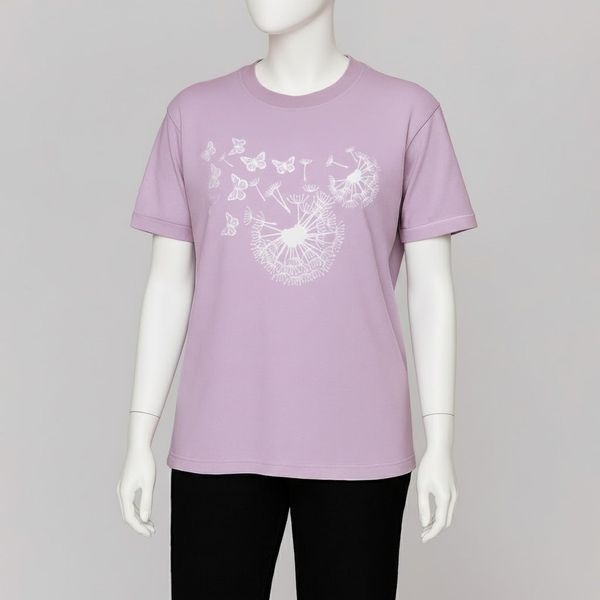 تی شرت آستین کوتاه زنانه مادر مدل Dream رنگ یاسی