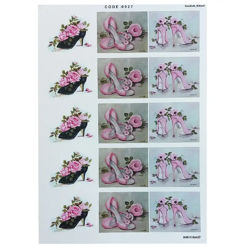 برچسب ترنسفر مدل کفش پاشنه بلند