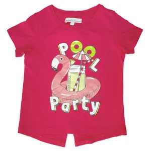 تی شرت آستین کوتاه دخترانه پیاتزا ایتالیا مدل 673673 رنگ صورتی