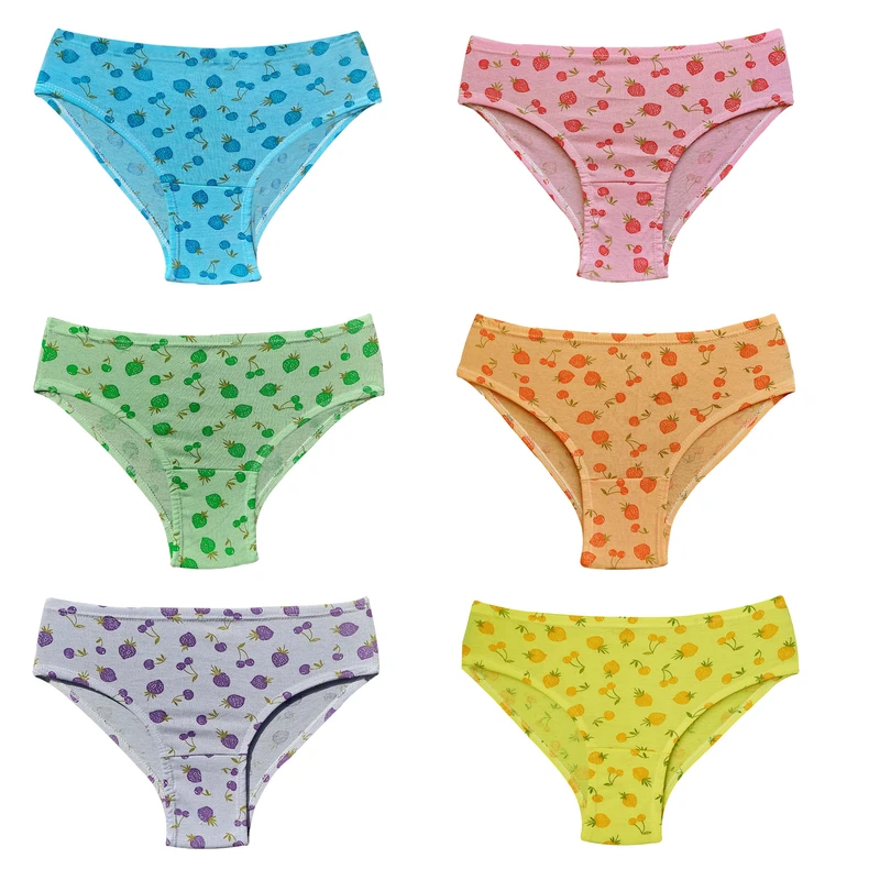 شورت زنانه مدل نوین بافت بافت 1204 بسته 6 عددی