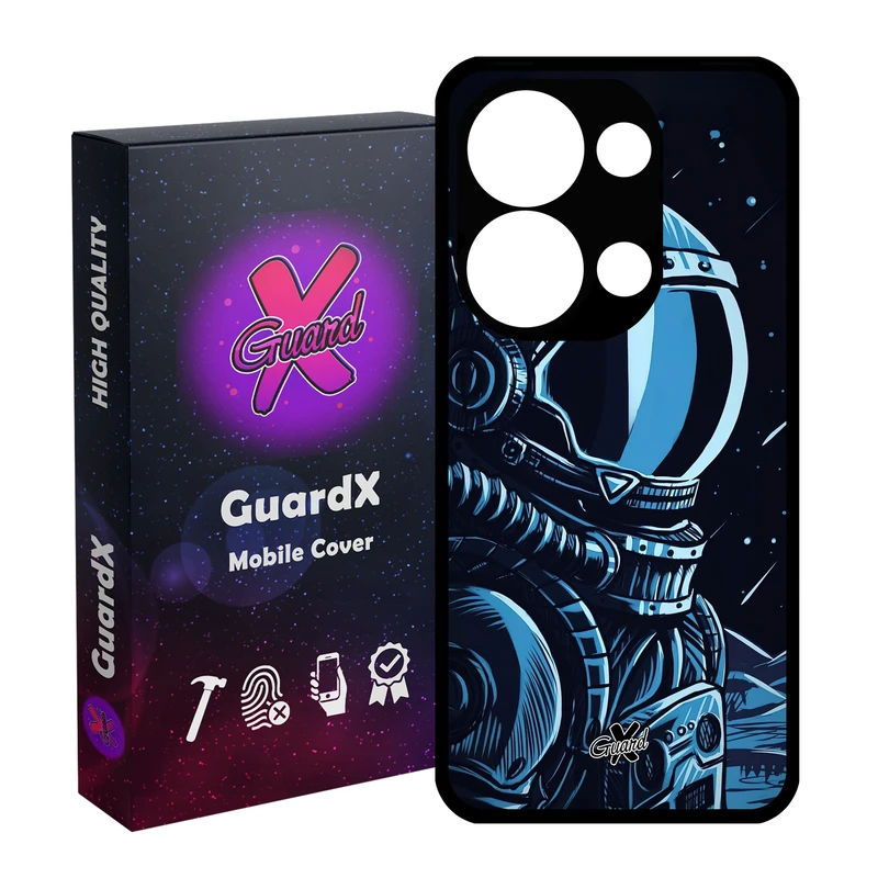 کاور گارد ایکس طرح فضانورد مدل Glass10473 مناسب برای گوشی موبایل شیائومی Poco X6 5G / Note 13 Pro 5G