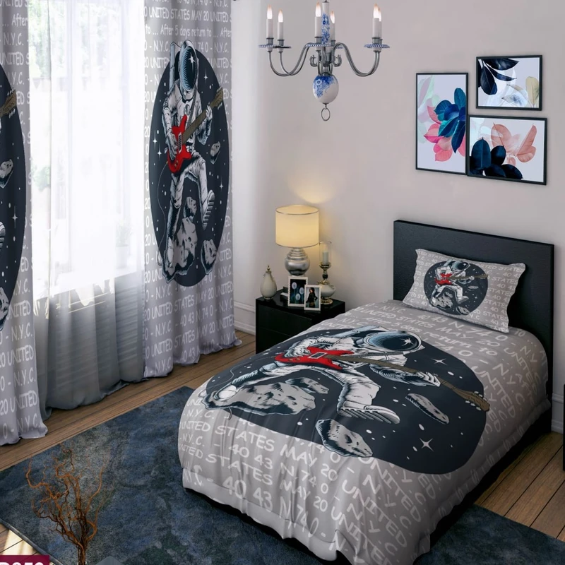 سرویس خواب مدل فضانورد کد ۰۳۰۹ یک نفره ۴ تکه