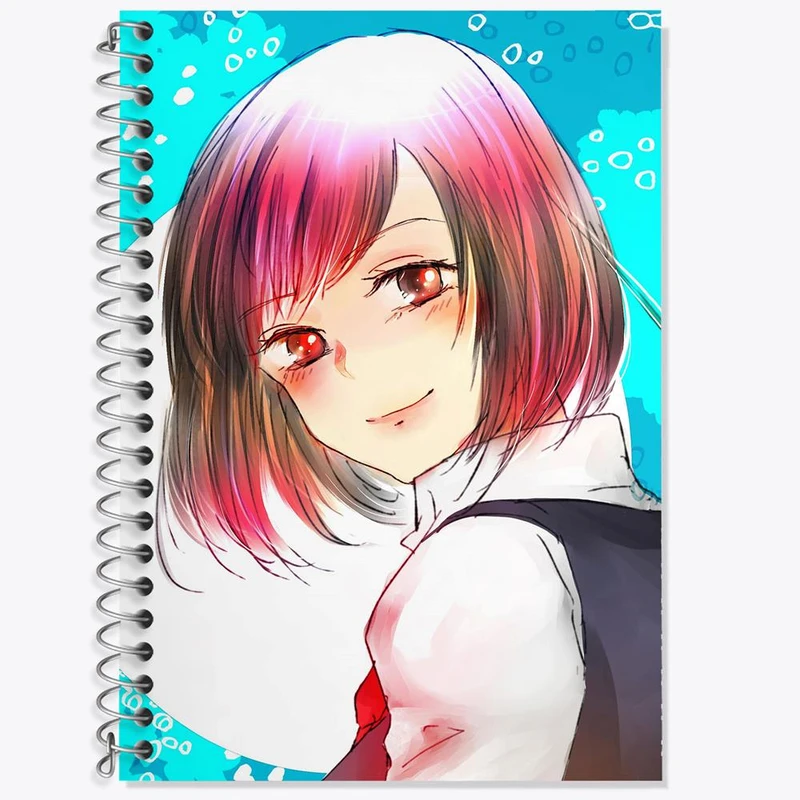 دفتر زبان 50 برگ خندالو مدل سه خط طرح آکانه انیمه اوشی نو کو ستاره من Oshi No Ko کد 27472