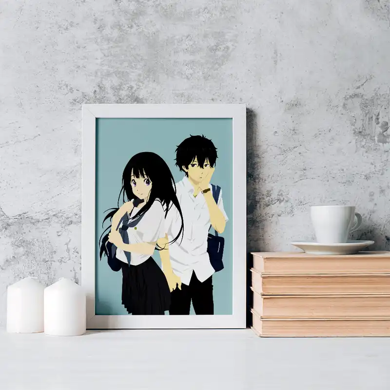 تابلو خندالو مدل اورکی و چیتاندا انیمه هیوکا Hyouka کد 17059