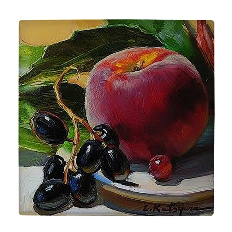  زیر لیوانی  طرح انگور و هلو کد    5862847_4359