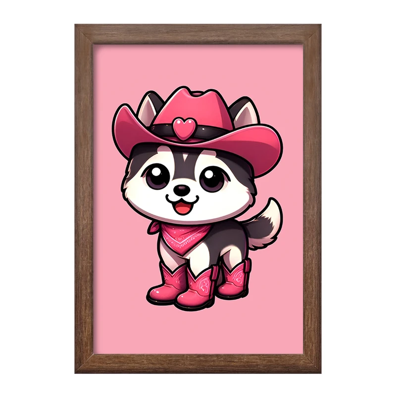 تابلو خندالو طرح سگ بانمک کد F7753