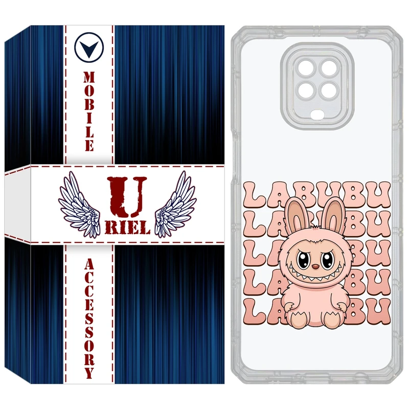 کاور یوریل مدل Clear کد 133 طرح لبوبو Labubu مناسب برای گوشی موبایل شیائومی Redmi Note 9S / Note 9 Pro / Note 9 Pro Max