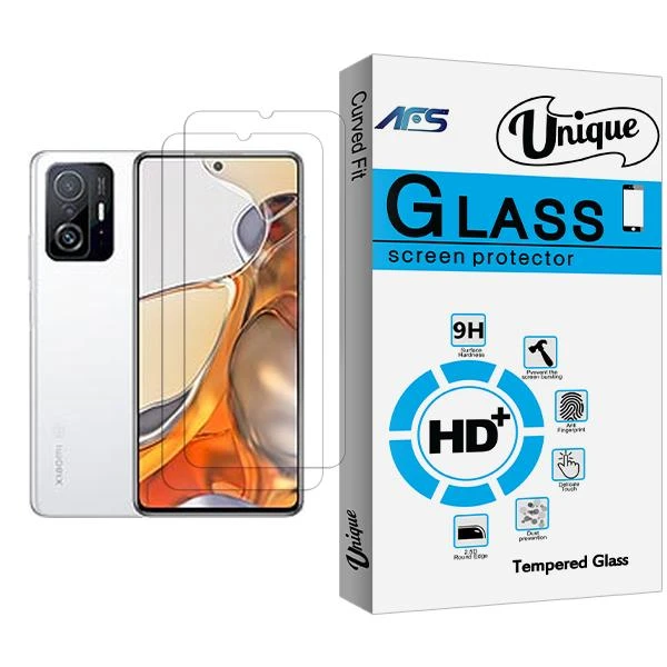 محافظ صفحه نمایش ای اف اس مدل Unique Glass MIX002 مناسب برای گوشی موبایل شیائومی 11T Pro بسته دو عددی
