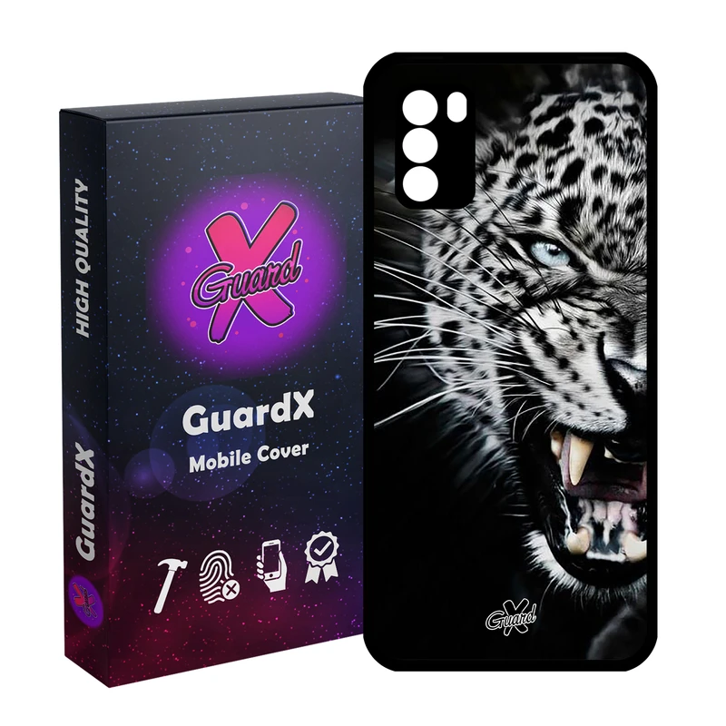 کاور گارد ایکس طرح پلنگ مدل Glass10244 مناسب برای گوشی موبایل شیائومی Poco M3