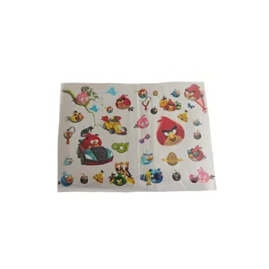 جلد کتاب چسبی مدل پرندگان خشمگین کد 0216  بسته 6 عددی