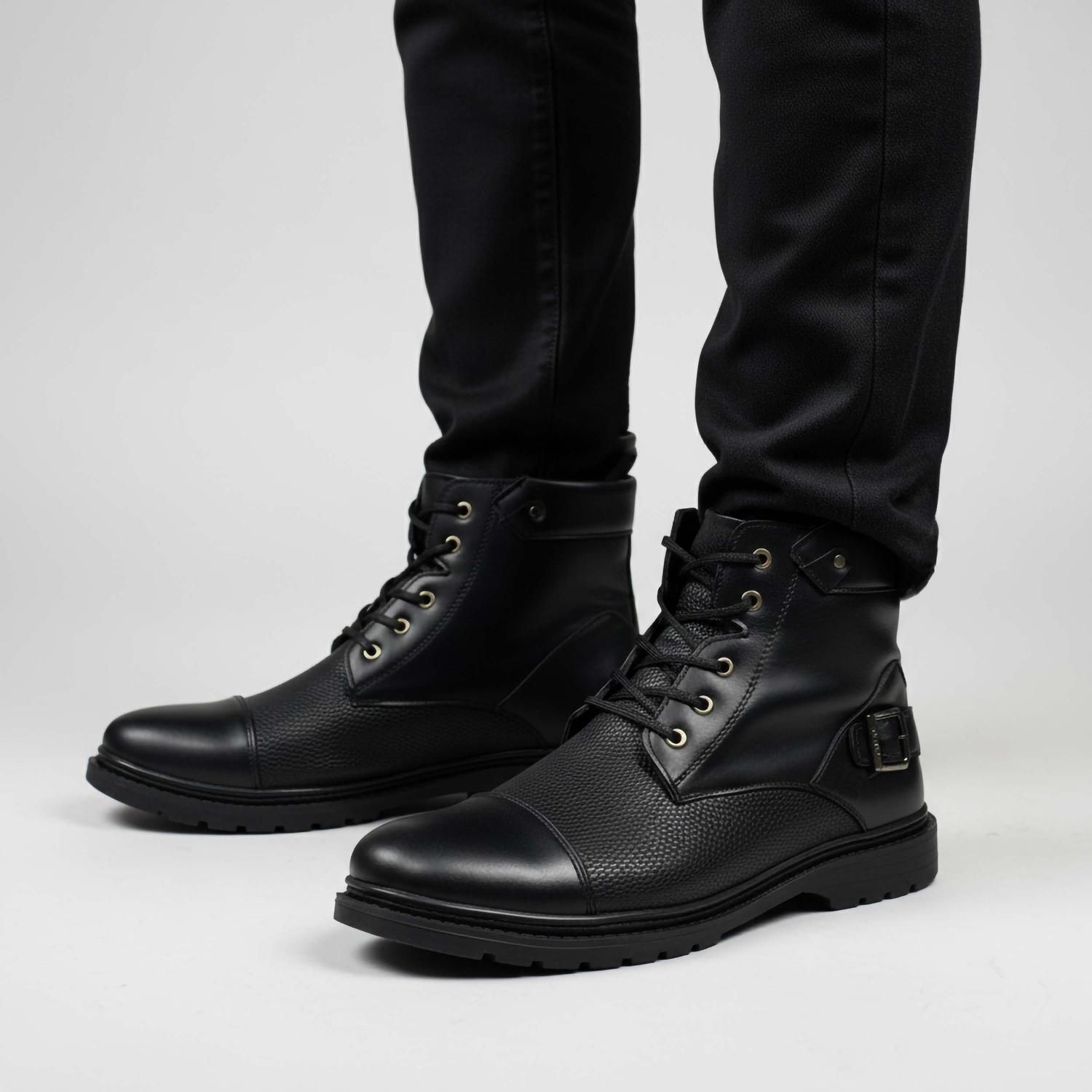 نیم بوت مردانه مدل SK12 رنگ مشکی -  - 1