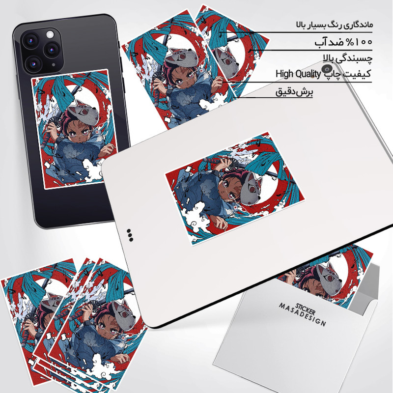 استیکر تزئینی موبایل و تبلت ماسا دیزاین طرح دختر مدل STK881