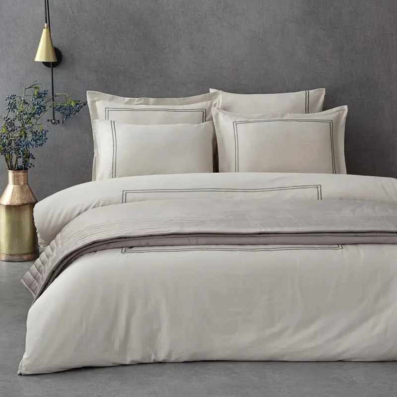 سرویس ملحفه 2 نفر 6 تکه اکوکاتن مدل لاوین کینگ