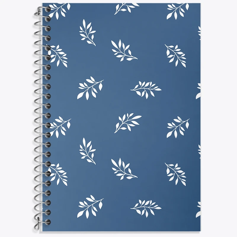 دفتر زبان 50 برگ خندالو مدل دو خط طرح پترن برگ کد N819