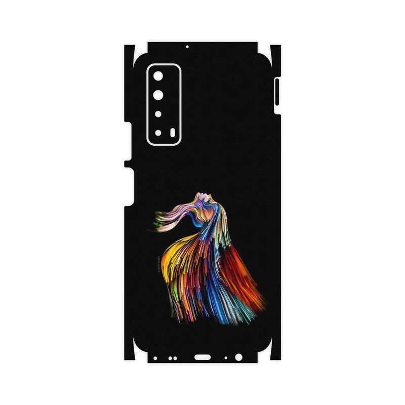 برچسب پوششی ماهوت مدل Rainbow Hair Digital Art-FullSkin مناسب برای گوشی موبایل هوآوی Y7a