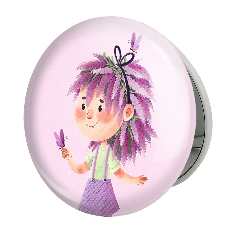 آینه جیبی خندالو طرح دخترانه فانتزی مدل تاشو کد 25728 