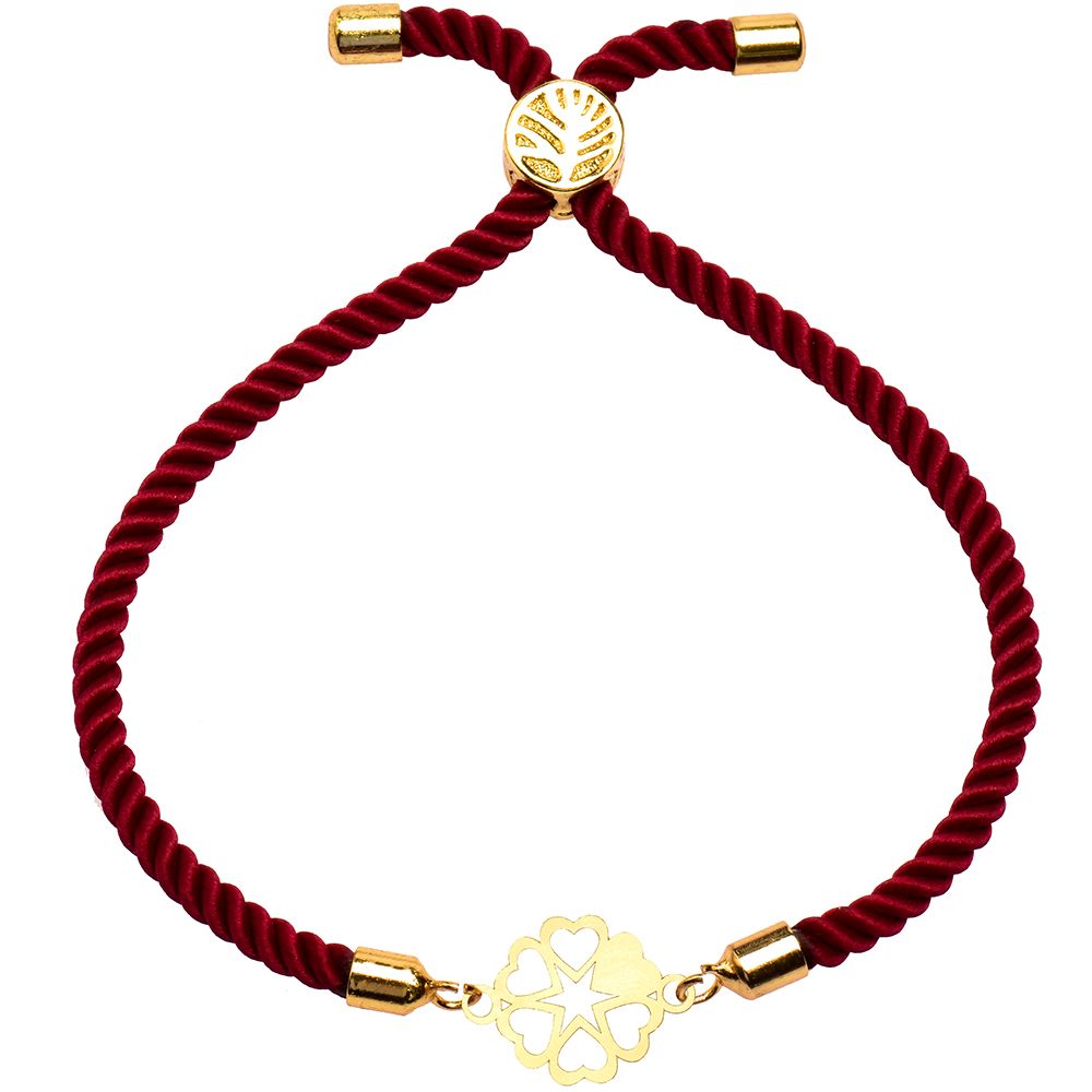 دستبند طلا 18 عیار زنانه کرابو طرح گل و قلب مدل Kr1623 -  - 1