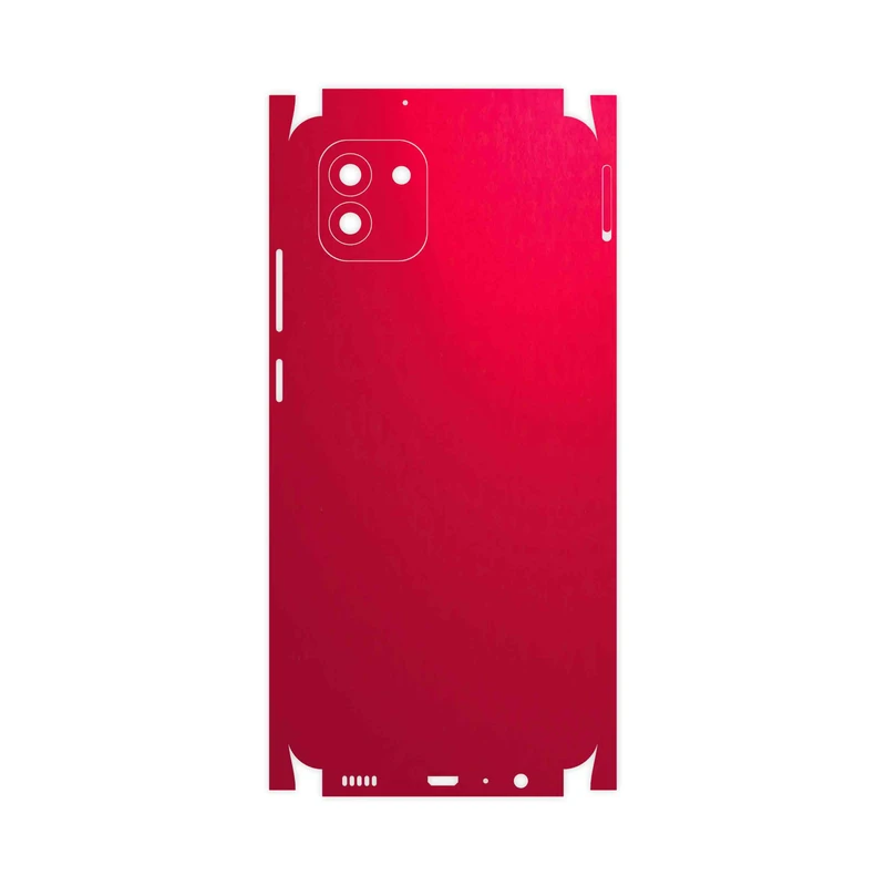 برچسب پوششی ماهوت مدل Matte-Warm-Red-FullSkin مناسب برای گوشی موبایل سامسونگ Galaxy A03