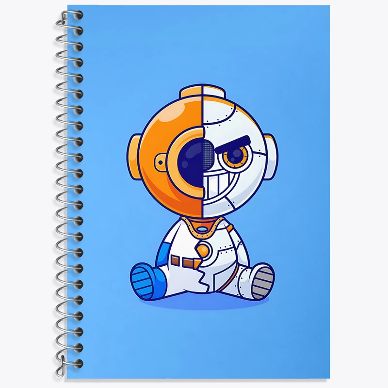 دفتر لغت 50 برگ خندالو طرح فضانورد و دریانورد کد N3585