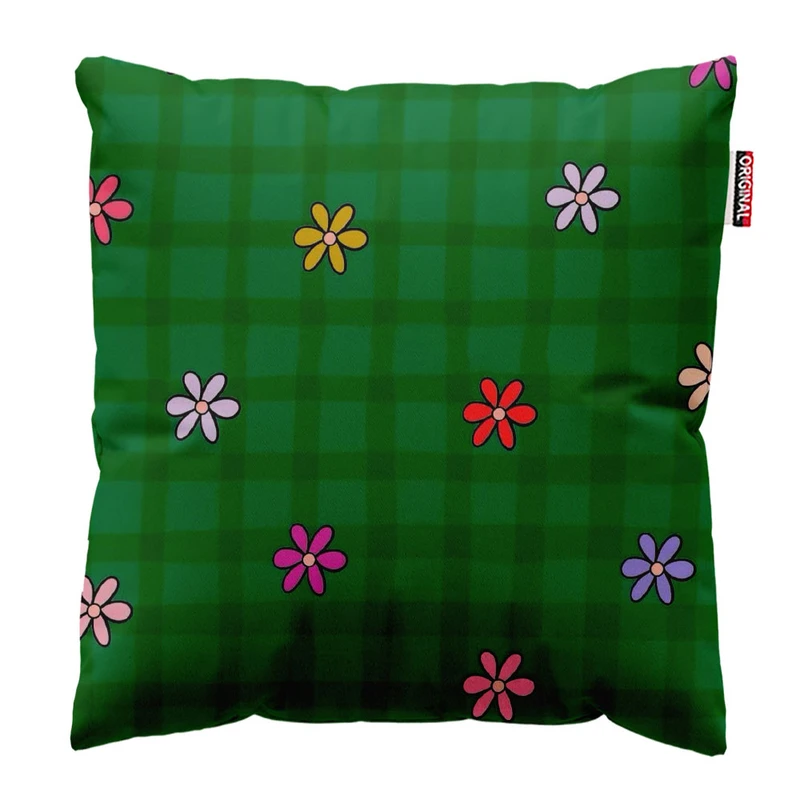 کوسن پاد آفرین طرح گل کد 3261 سایز 30*30 سانتی متر