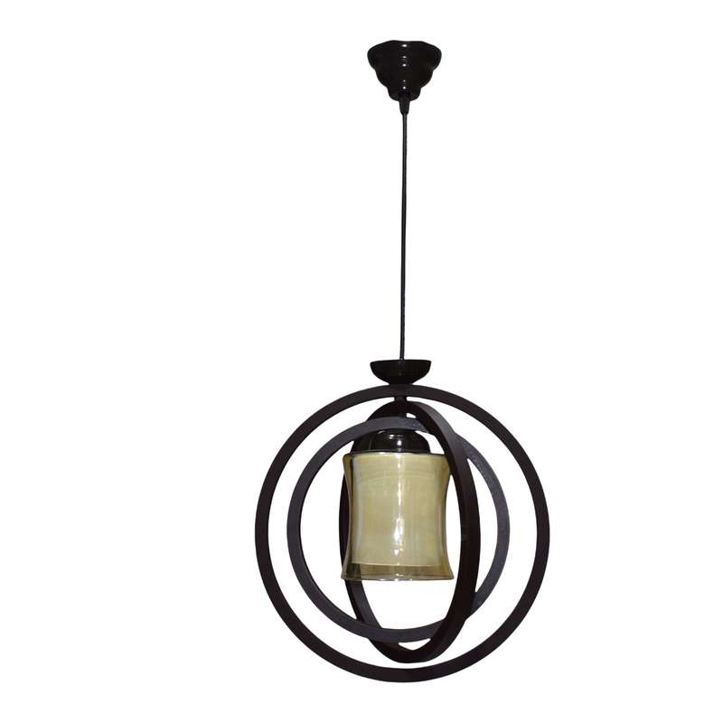 چراغ آویز چوبینه 1 شعله کد C137/1