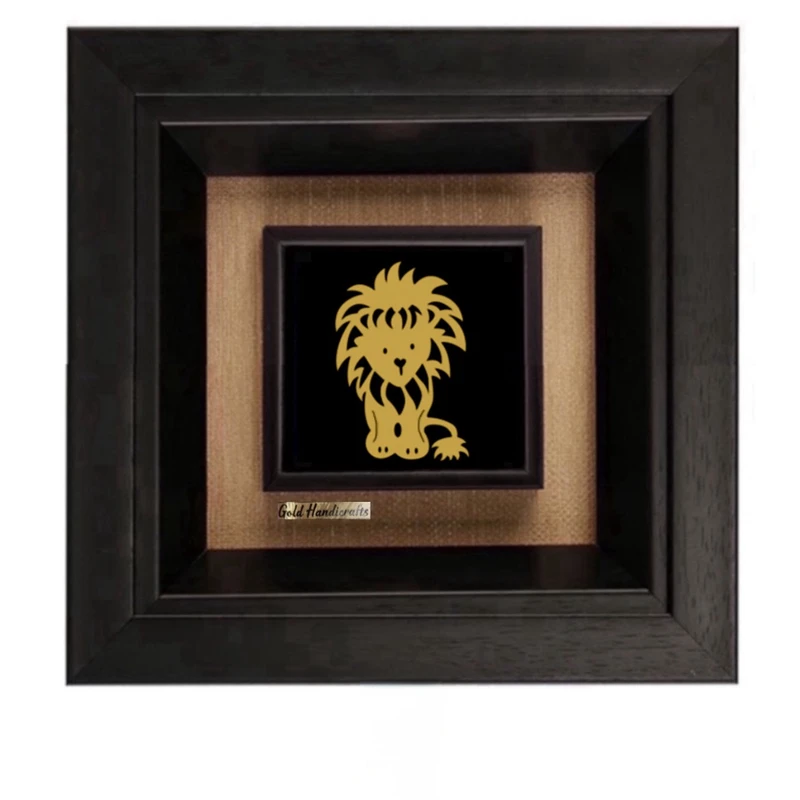 تابلو طلاکوب زرکات طرح شیر کودکانه مدل F183