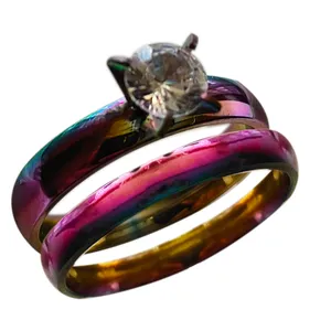 انگشتر زنانه لیا مدل GL076 مجموعه 2 عددی