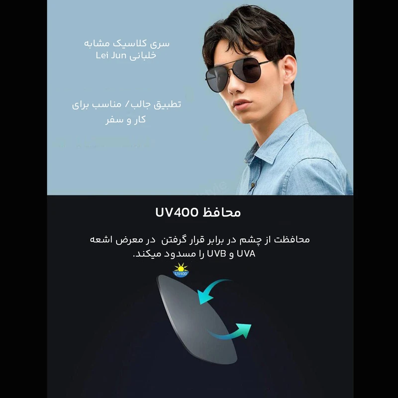 عکس شماره 6 : عینک آفتابی شیائومی مدل tyj۰۲ts
