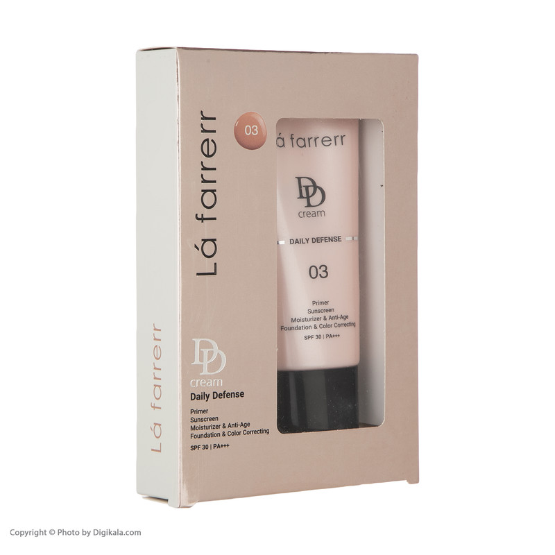 دی دی کرم رنگی لافارر SPF30 مدل 03 مناسب انواع پوست حجم 30 میلی لیتر