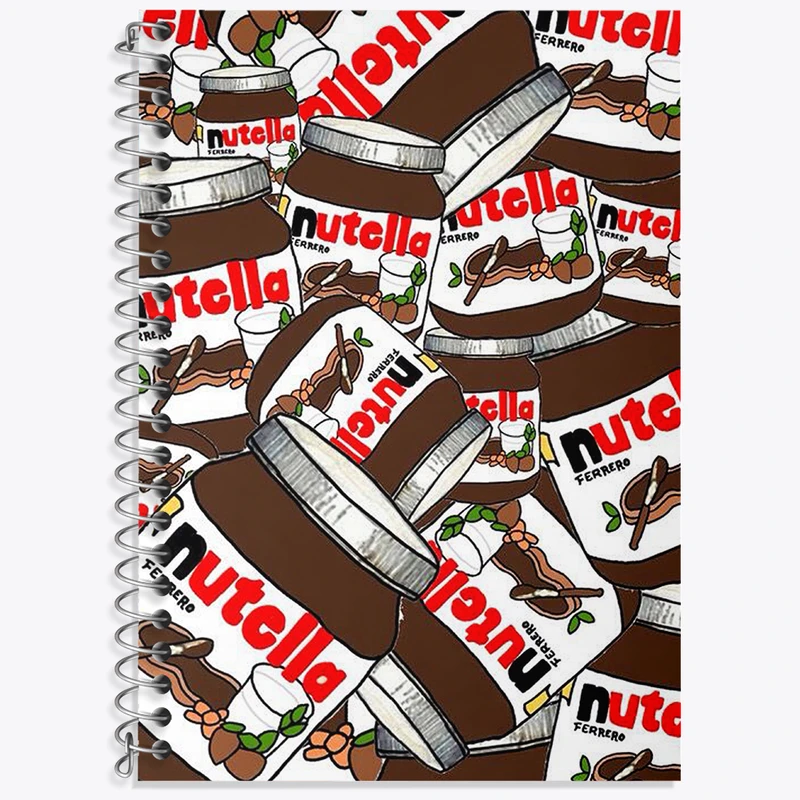 دفتر زبان 50 برگ خندالو مدل سه خط طرح نوتلا (Nutella) کد N2070