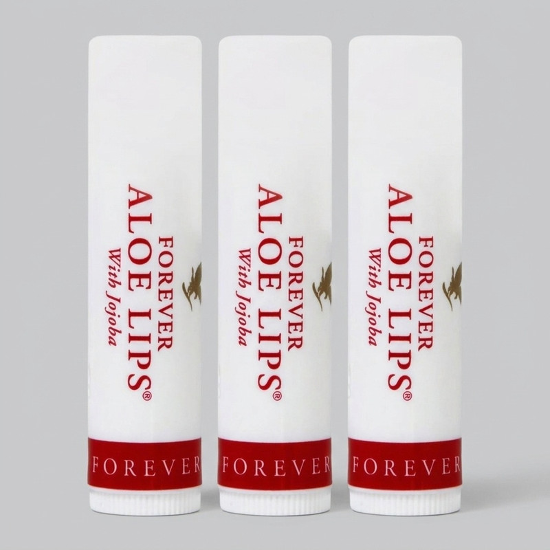 بالم لب ماتیکی فوراور مدل Aloe Lips حجم 4.25ml نرم‌کننده، مرطوب‌کننده، آبرسان و محافظت‌کننده لب در برابر خشکی و آسیب‌های محیطی، مجموعه 3 عددی