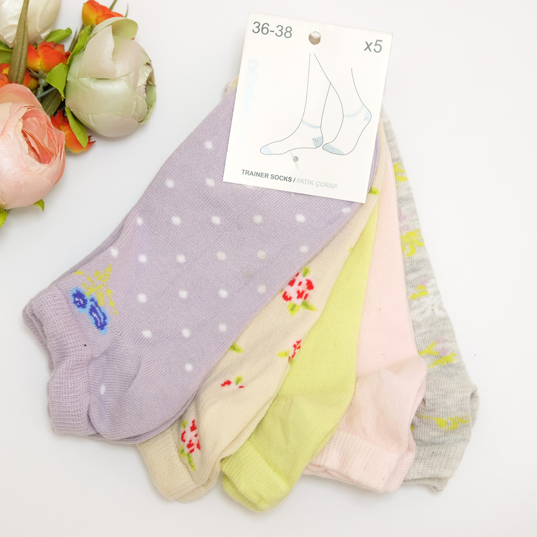 جوراب زنانه ال سی وایکیکی مدل S2CV48Z8  بسته 5 عددی