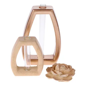 ست 3 تکه بتنی گلدان و جاعودی مدل فانوس