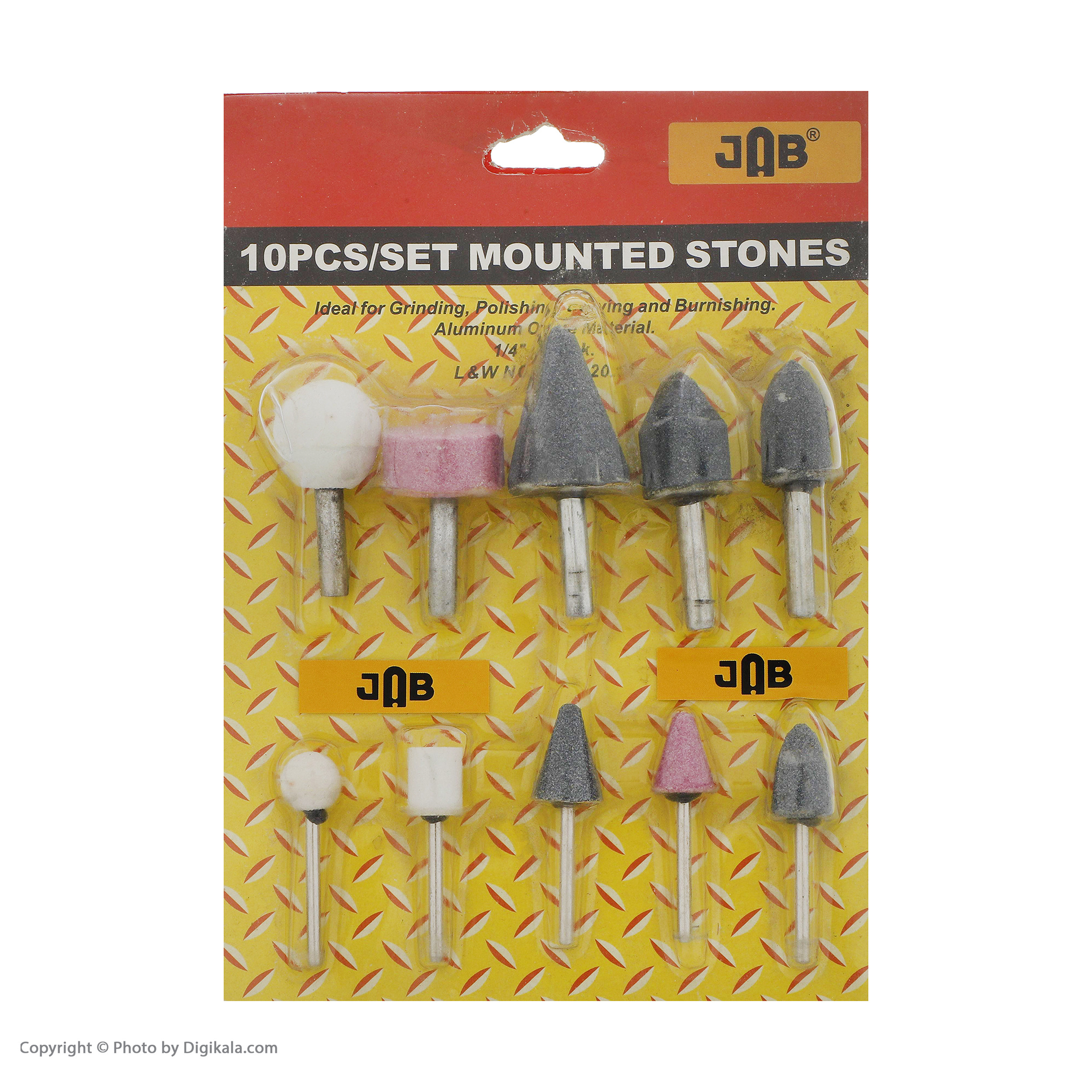 فرز و سنگ انگشتی و پولیش جاب مدل JB-0100 مجموعه 10 عددی