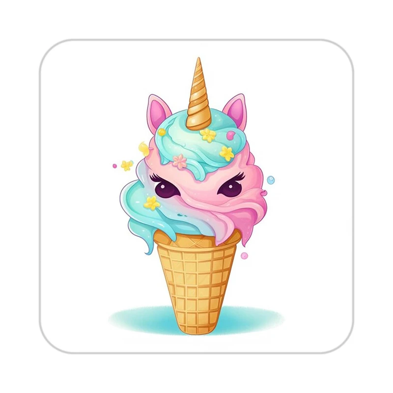 زیر لیوانی کاکتی طرح اسب تک شاخ و یونیکورن مدل mp29499