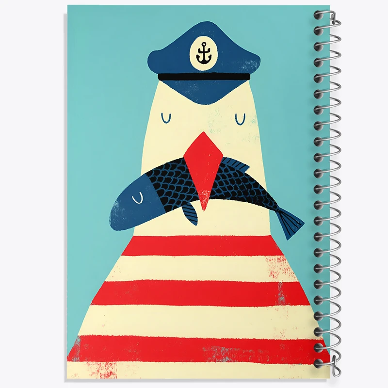 دفتر شطرنجی 50 برگ خندالو طرح ملوان بامزه کد N4652