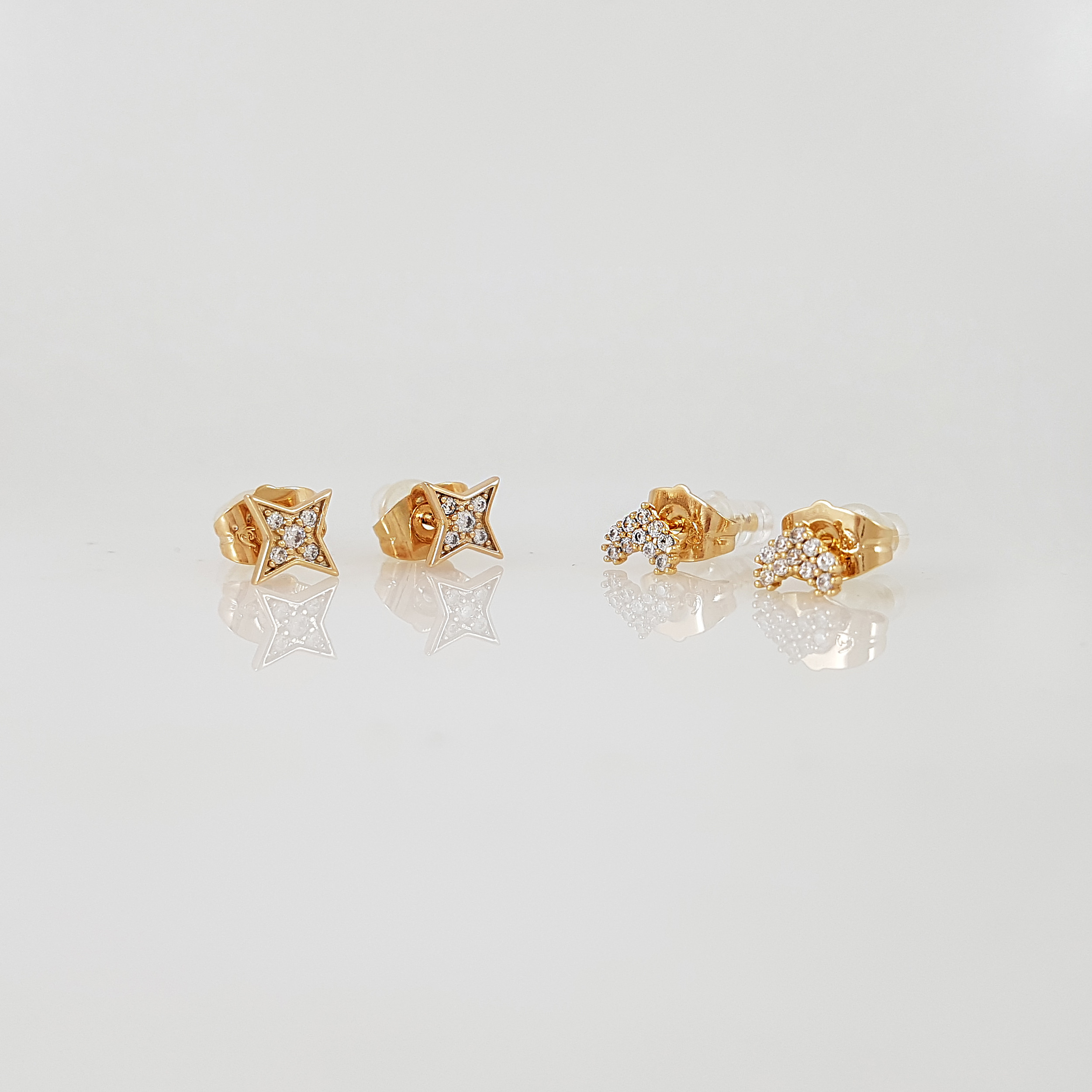 گوشواره زنانه ژوپینگ مدل 1385 مجموعه دو عددی