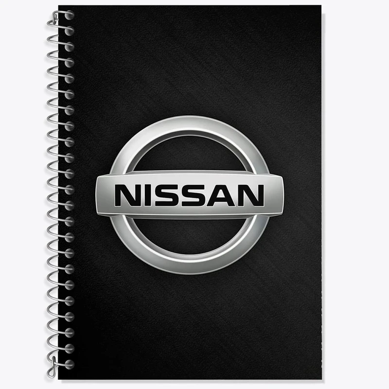 دفتر زبان 50 برگ خندالو مدل دو خط طرح نیسان Nissan کد 30726
