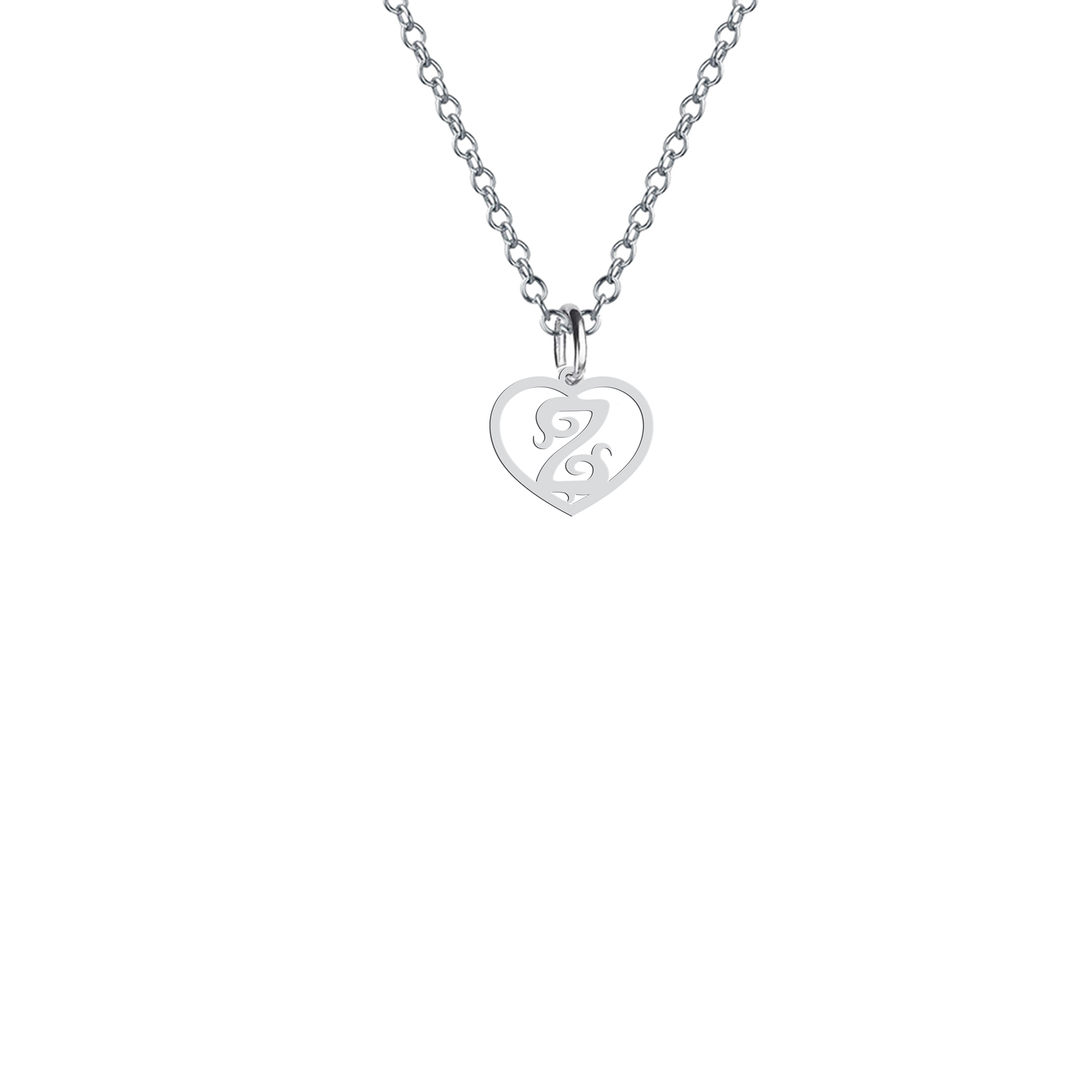گردنبند هایکا طرح قلب و حرف Z مدل s.ha2-782