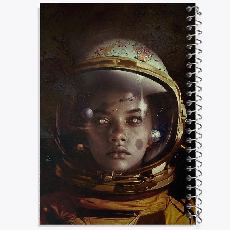 دفتر مشق 50 برگ خندالو طرح دختر فضانورد کد F103